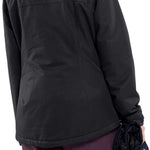 Volcom Women's Bolt Insulated Jacket 2024 - A black jacket with a hood, featuring a zippered front and two side pockets.
