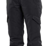Volcom Women's Bridger Insulated Pant - Black insulated snowboard pants with a zippered pocket on the side of one leg.