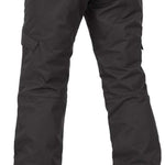 Volcom Women's Bridger Insulated Pant 2024 - Black insulated ski pants with zippered pockets and adjustable cuffs.
