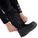 Volcom Women's Bridger Insulated Pant 2024 - Black insulated snow pants with a subtle white pattern on the side of the leg.