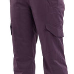 Volcom Women's Bridger Insulated Pant - A pair of insulated ski pants with a subtle pattern on the side pocket and a black zipper pull.