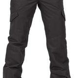Volcom Women's Bridger Insulated Pant 2024 - Black snow pants with zippered pockets and adjustable cuffs.