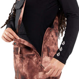 Volcom Women's Creston 3D Stretch Bib Pant - Black bib pant with a subtle pattern of small, dark gray dots on a black background.