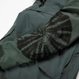Volcom Women's Fern Insulated GORE-TEX Pullover 2024 - Dark green jacket with a fern pattern on the back and black accents on the hood.