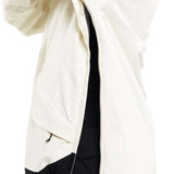 Volcom Women's Fern Insulated GORE-TEX Pullover 2024 - A cream-colored, long-sleeved pullover with a hood and zippered front.