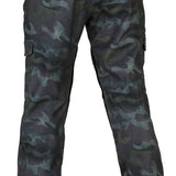 Volcom Women's Grace Stretch Pant 2022 - A pair of black camouflage-print pants with a subtle pattern and stretchy material.