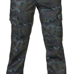 Volcom Women's Grace Stretch Pant 2022 - Dark-colored stretch pants with a subtle floral pattern and zippered pockets on both sides.