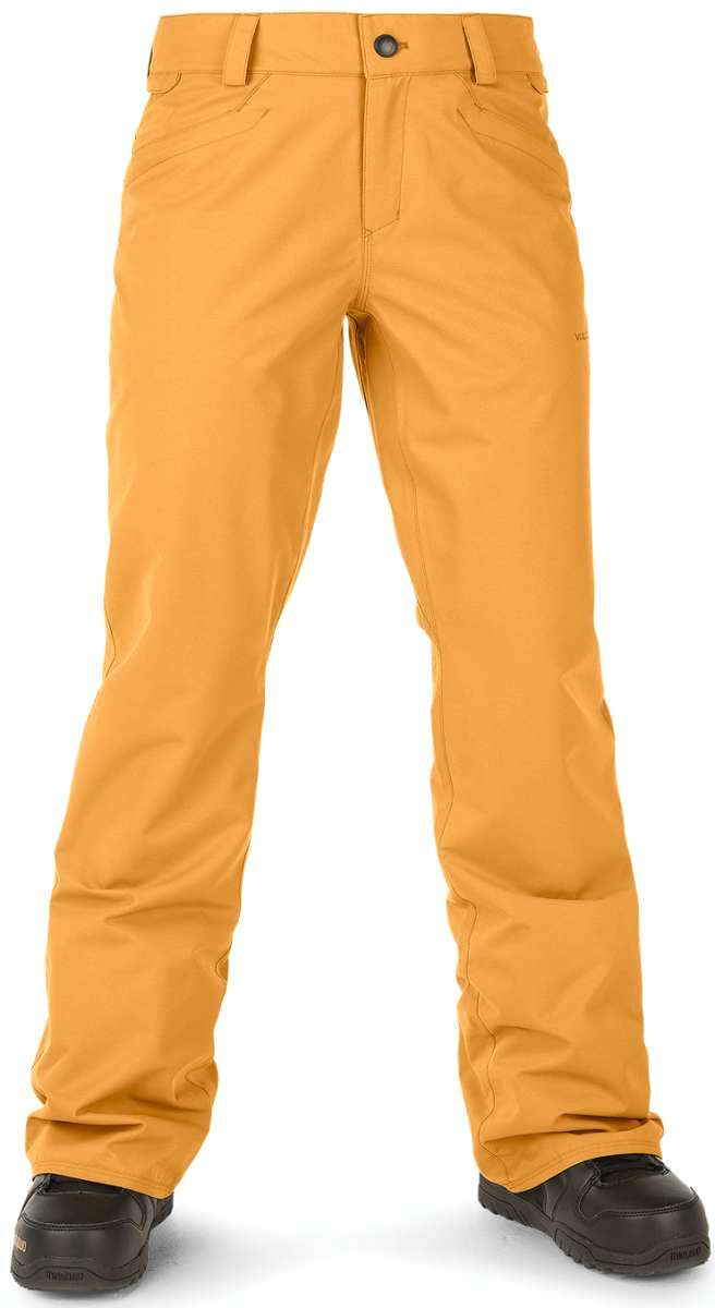 Volcom Women's Hallen Shell Pant - Solid black pants with zippered pockets and a belt loop waistband.