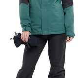 Volcom Women's Hallen Shell Pant - Black snow pants with a subtle white stripe on the side of each leg.