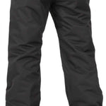 Volcom Women's Hallen Shell Pant 2024 - Black snow pants with a subtle white stripe pattern on the side of the leg.