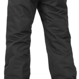 Volcom Women's Hallen Shell Pant 2024 - Black snow pants with a subtle white stripe pattern on the side of the leg.