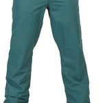 Volcom Women's Hallen Shell Pant 2024 - A pair of green snow pants with a black button on the waistband.