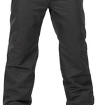 Volcom Women's Hallen Shell Pant 2024 - Black snow pants with a smooth, waterproof fabric and a subtle sheen.