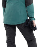 Volcom Women's Hallen Shell Pant 2024 - Black snow pants with a subtle white stripe on the side of one leg.