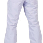 Volcom Women's Hallen Shell Pant 2024 - A pair of white snow pants with a belt and two back pockets.