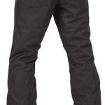 Volcom Women's Hallen Shell Pant 2024 - Black snow pants with a subtle white stripe pattern on the side of the leg.