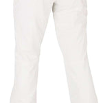 Volcom Women's Hallen Shell Pants 2022 - White snow pants with black accents on the side pockets and a black logo on the left thigh.