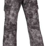Volcom Women's Hotlapper Pants 2022 - Black pants with a subtle white pattern and two zippered pockets on the side.