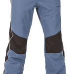 Volcom Women's Hotlapper Shell Pant 2023 - A pair of light blue snow pants with black accents on the knees and calves.