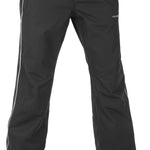 Volcom Women's Hotlapper Shell Pant 2023 - Black snow pants with white stripe down side seam.