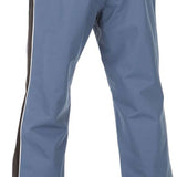 Volcom Women's Hotlapper Shell Pant 2023 - A pair of light blue snow pants with a white stripe down the side, featuring a belt loop and two zippered pockets on the back.
