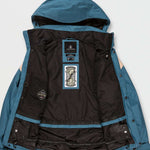 Volcom Women's Melancon GORE-TEX Jacket - A black jacket with a white logo on the left chest and a white zipper pull.