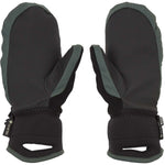 Volcom Women's Peep GORE-TEX Mittens - Black mittens with a textured pattern on the back and gray accents around the wrists.