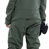 Volcom Women's Shiloh Snow Suit 2024 - Dark green snowsuit with black accents and a zippered front.