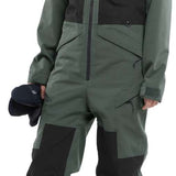 Volcom Women's Shiloh Snow Suit 2024 - Dark green snowsuit with black accents and a zippered front.