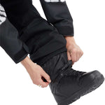 Volcom Women's Shiloh Snow Suit - A black snowsuit with a white tie-dye pattern on the upper arms and shoulders.