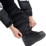 Volcom Women's Shiloh Snow Suit - A black snowsuit with a white tie-dye pattern on the upper arms and shoulders.