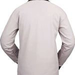 Volcom Women's Softshell Jacket 2023 - A light gray jacket with a black collar and cuffs.