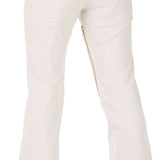 Volcom Women's Species Stretch Pant 2023 - A pair of white snow pants with zippered pockets and a belt loop on the back.