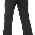Volcom Women's Species Stretch Pant 2023 - Black pants with a zippered pocket on the back right side.