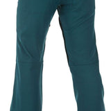 Volcom Women's Species Stretch Pant 2023 - A pair of dark green pants with zippered pockets and a belt loop on the back.