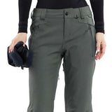 Volcom Women's Species Stretch Pant 2024 - Black pants with a subtle white stripe down the side.