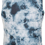 Volcom Women's T.T.T. 4 in 1 Jacket 2023 - A black and white tie-dye patterned jacket with a hood, zippered pockets, and a zipper closure.