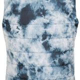 Volcom Women's T.T.T. 4 in 1 Jacket 2023 - A black and white tie-dye patterned jacket with a hood, zippered pockets, and a zipper closure.