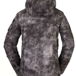 Volcom Women's Vault 4 in 1 Jacket - A black and white jacket with a subtle pattern of small, irregular shapes resembling snowflakes or abstract designs.