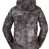 Volcom Women's Vault 4 in 1 Jacket - A black and white jacket with a subtle pattern of small, irregular shapes resembling snowflakes or abstract designs.