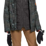 Volcom Women's Vault 4 in 1 Jacket - A black jacket with a quilted pattern and zippered pockets on both sides.