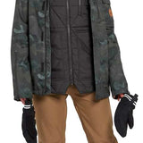 Volcom Women's Vault 4 in 1 Jacket - A black jacket with a quilted pattern and zippered pockets on both sides.