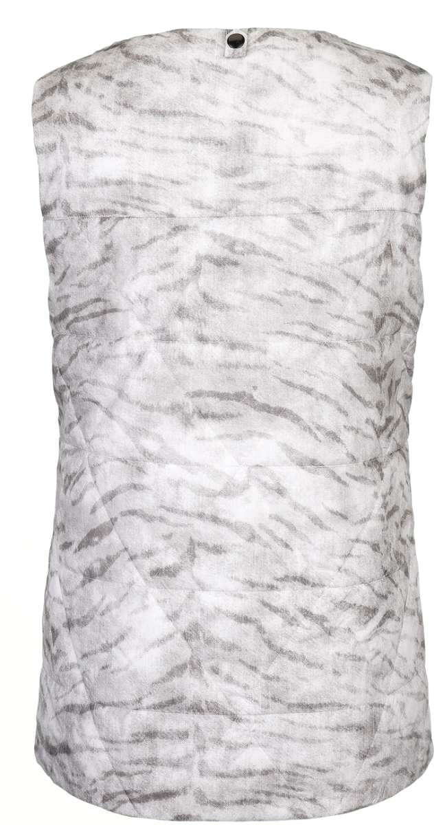 Volcom Women's Vault 4 in 1 Jacket - A white jacket with a black zipper and two zippered pockets on either side.