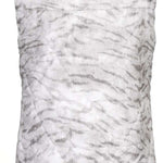 Volcom Women's Vault 4 in 1 Jacket - A white jacket with a black zipper and two zippered pockets on either side.