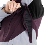 Volcom Women's V.co Aris Insulated Gore-Tex Jacket 2024 - A black jacket with a hood, featuring a zippered front and two pockets on either side.