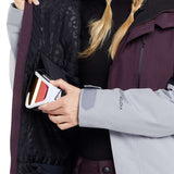 Volcom Women's V.Co Aris Insulated GORE-TEX Jacket 2024 - A black jacket with a hood, featuring a zipper and two pockets on the front.