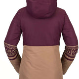 Volcom Women's Westland Insulated Jacket - A dark-colored, long-sleeved jacket with a hood and zippered pockets.