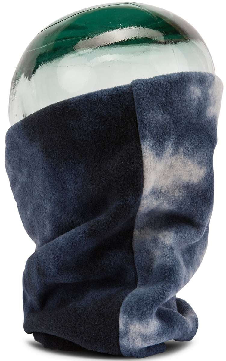 Volcom Women's Wilder Neckband - A navy blue fleece neck gaiter with a subtle white pattern.