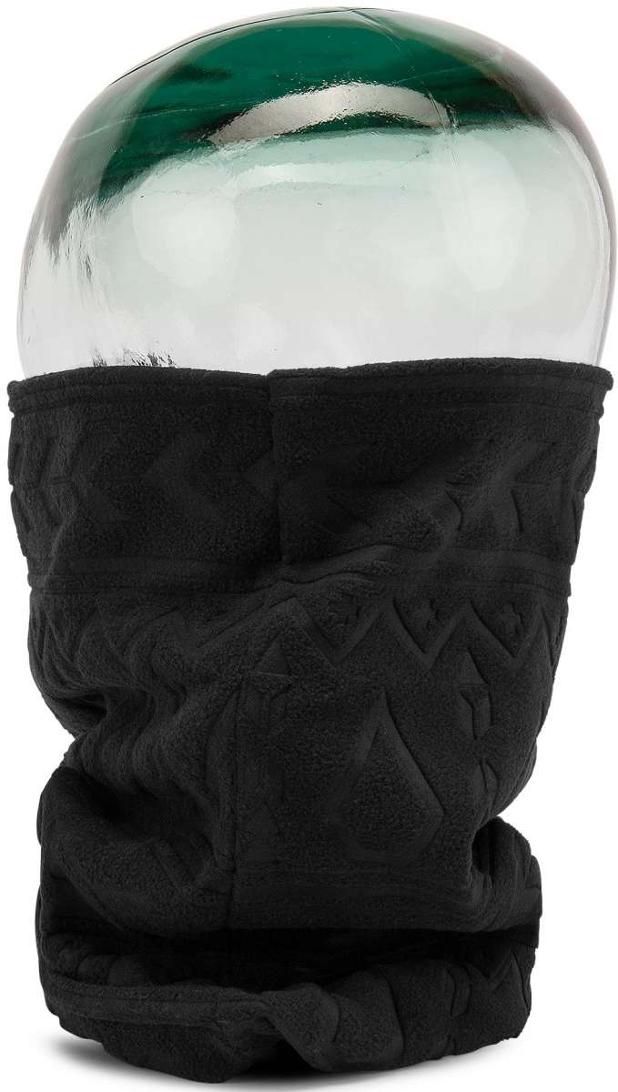 Volcom Women's Wilder Neckband - 2023 black fleece neck warmer with a diamond pattern and quilted texture.