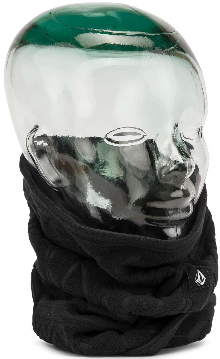 Volcom Women's Wilder Neckband - A black neck gaiter with a small white logo on the bottom right corner.